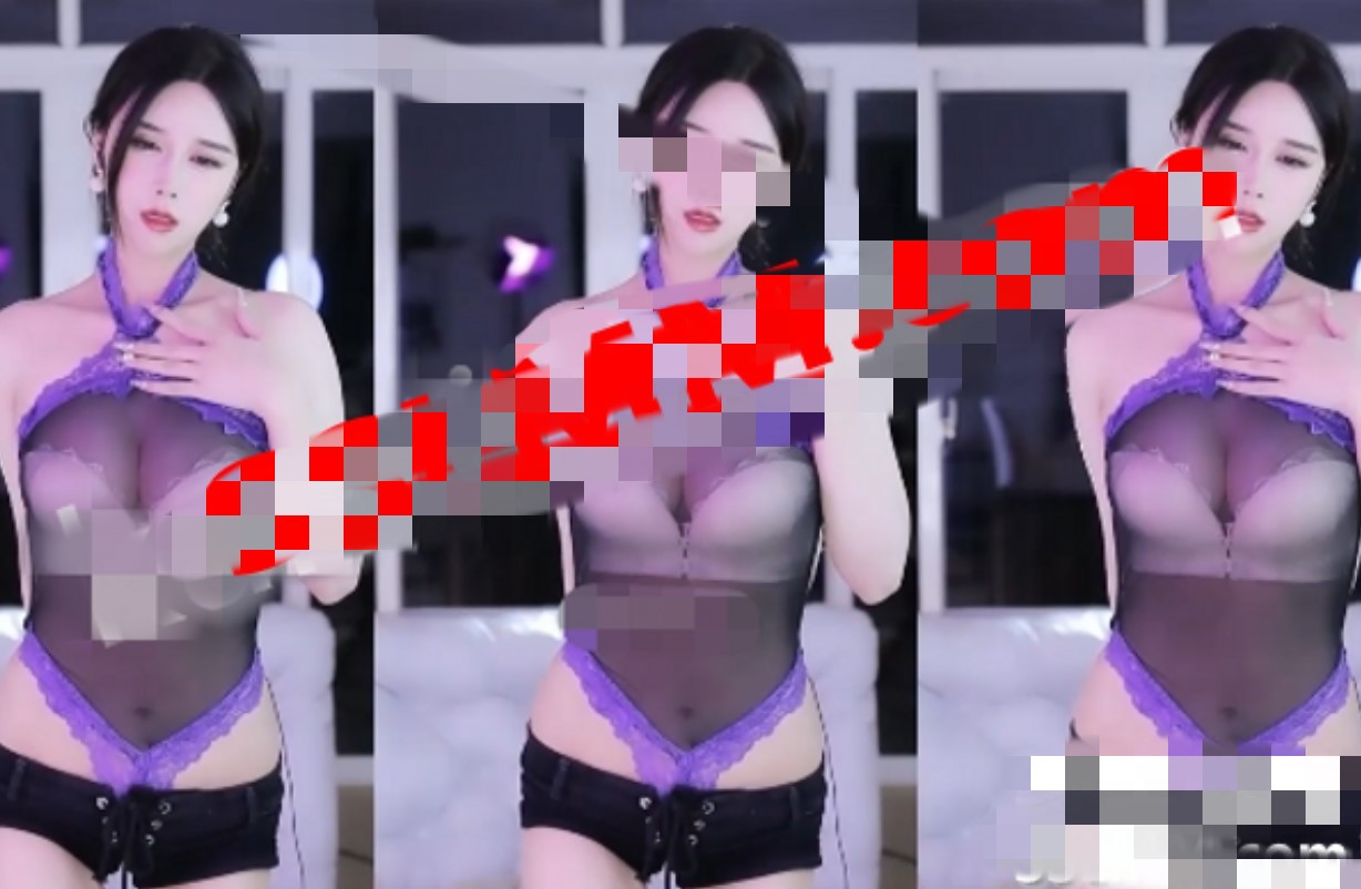 CC直播小恩雅 230314定制紫色连体裤1V/580M